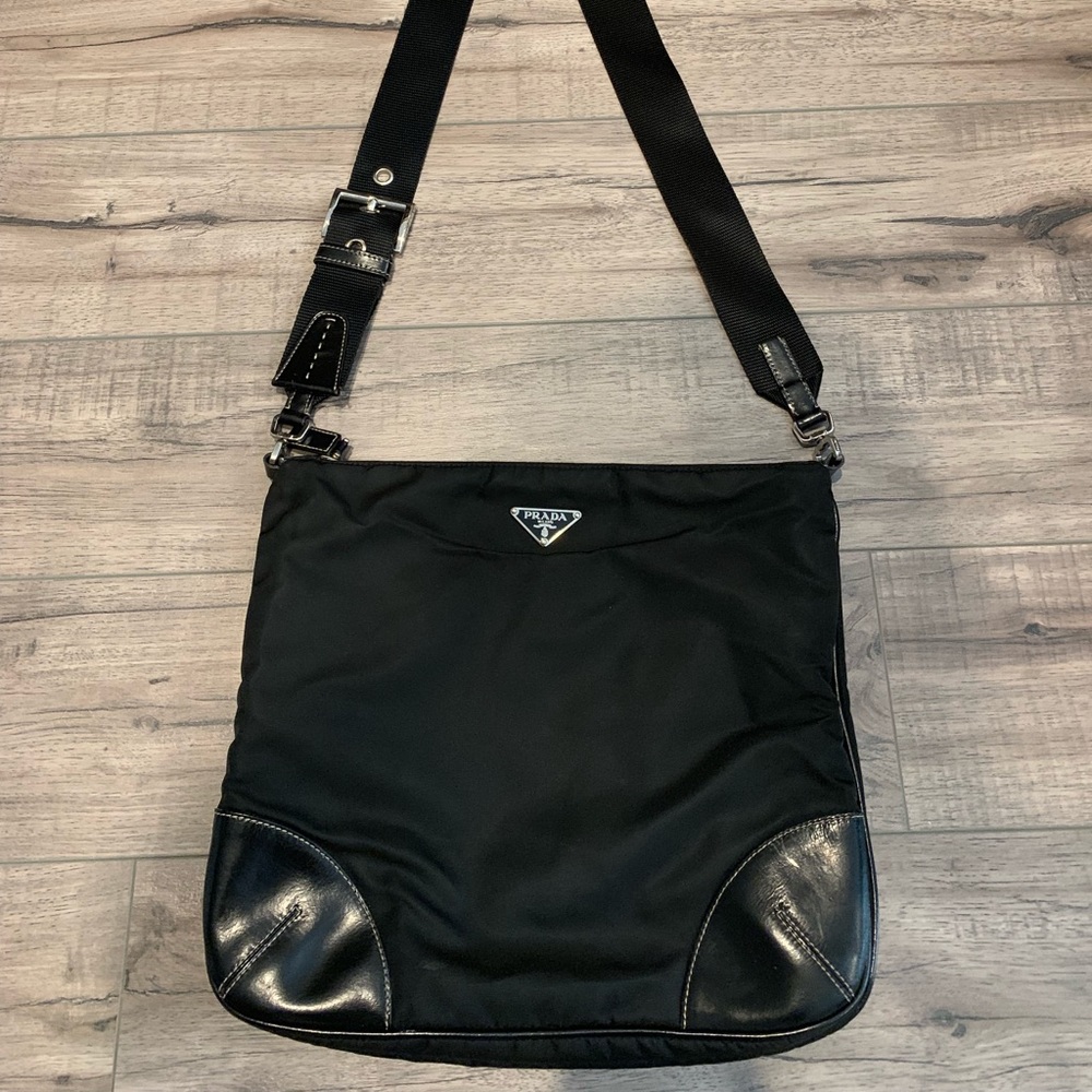 Black Tessuto Prada crossbody